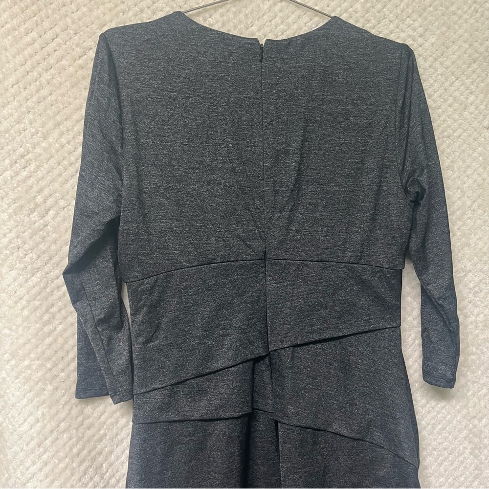 White House Black Market Sheath Dress Half Sleeve Elegant Gray Womens Sz 12 - Picture 9 of 10